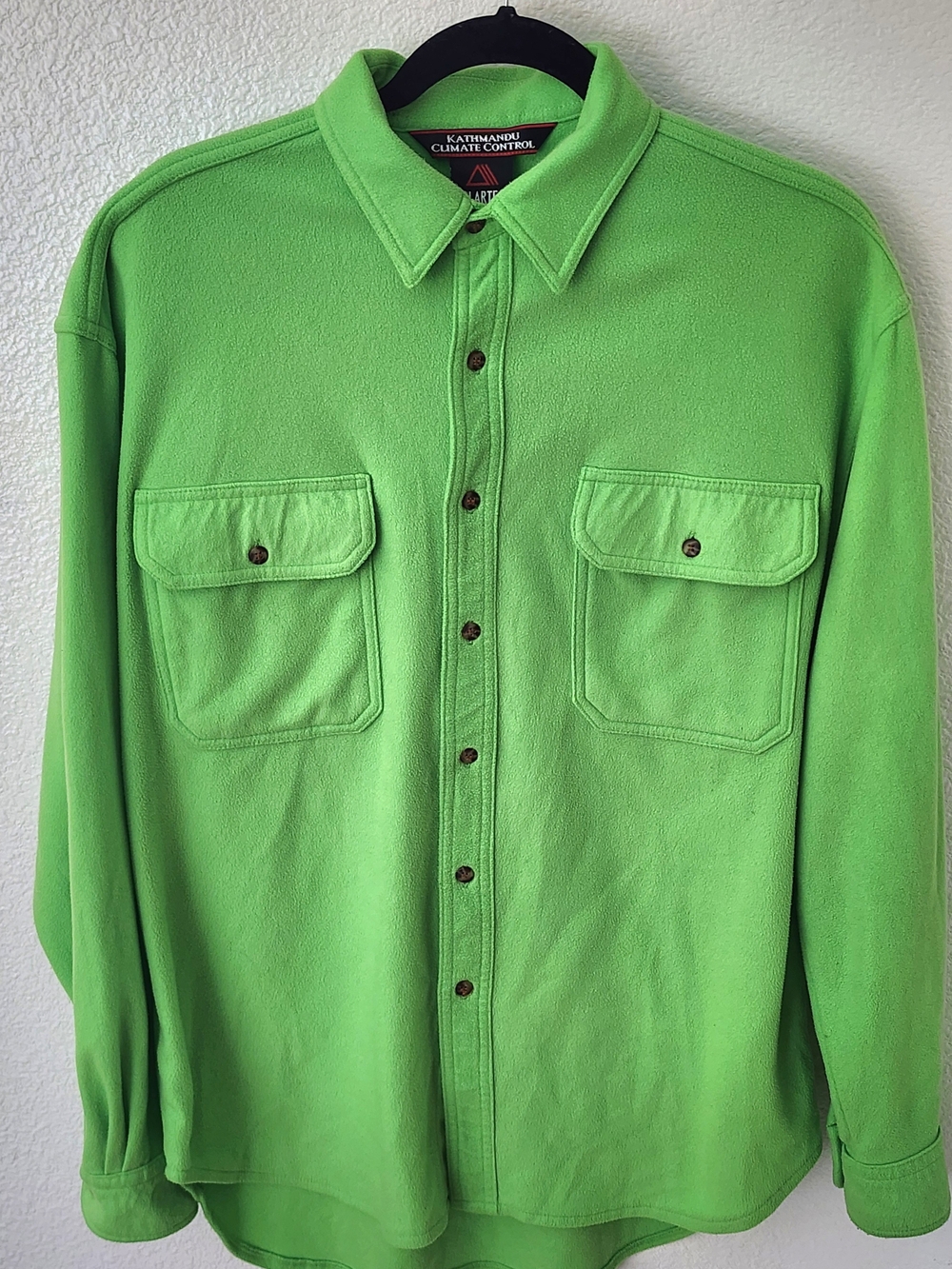 Kathmandu Polartec Climate Control Fleece Shirt Jacket Men's Large Lime